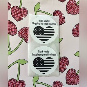 100 -Custom Made Thank You For Shopping My Small Business Stickers 2”